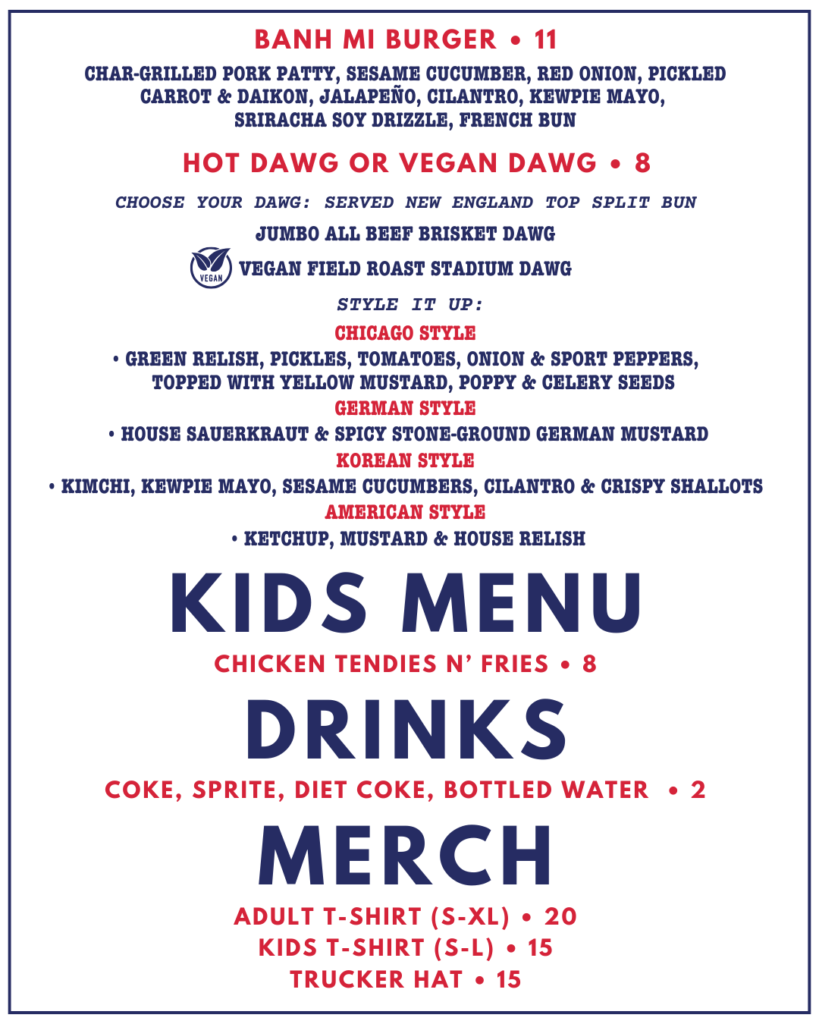 Globetrotter Back of Menu